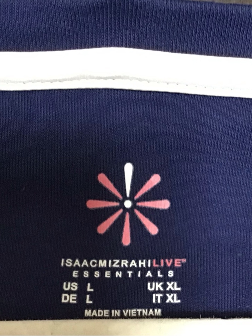 Isaac Mizrahi 3 Tees.  White Crew Neck LS & Tan and Navy V Necks 3/4 Sleeves - Picture 12 of 14